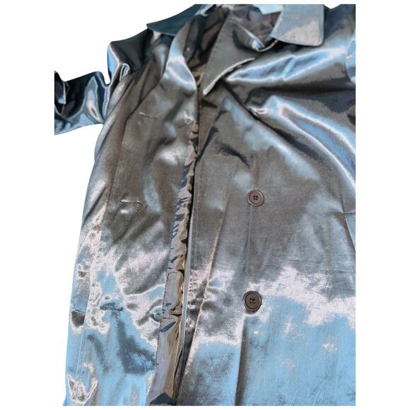 NWOT Metallic Belted Trench Coat Fully Lined Ulla Popken Size 12 - 14 LARGE - Picture 14 of 14